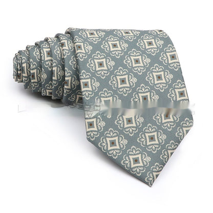 Business Polyester Men’s Printed Tie – Formal Workplace Necktie for Office & Events