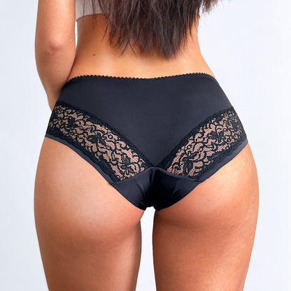 One-Piece Ice Silk & Lace Low-Waist Women’s Underwear – Sexy, Breathable & Comfortable Panties