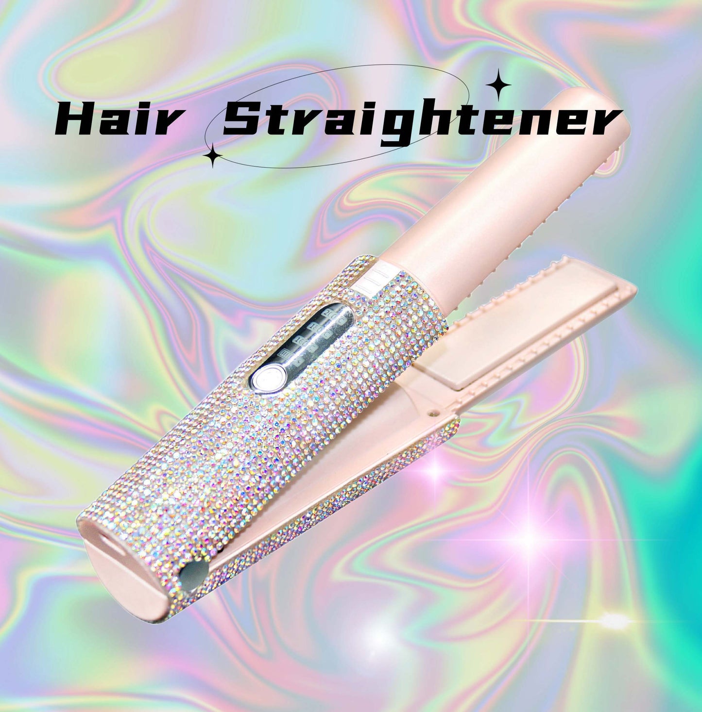2-in-1 Electric USB Hair Straightening Brush – Wireless Ceramic Comb & Hair Curler