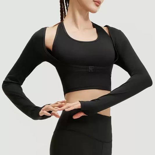 Halter Wear-Free Yoga Bra Top – Women’s Slim Fit Workout & Exercise Crop