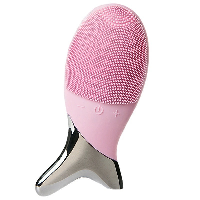 Silicone Ultrasonic Facial Cleansing Brush – Electric Vibration Pore Cleaner & Skin Massager