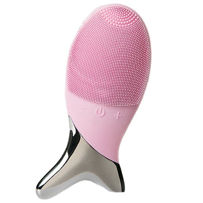 Silicone Ultrasonic Facial Cleansing Brush – Electric Vibration Pore Cleaner & Skin Massager