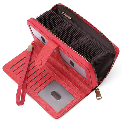 Expanding Card Holder Women’s Long Wallet – PU Leather Passport Bag with Anti-Theft RFID Protection