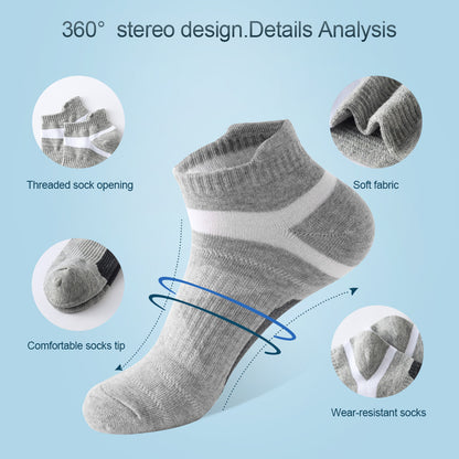 Men’s Summer Thin Cotton Socks – Color Matching Short Tube Non-Slip Sports Wear