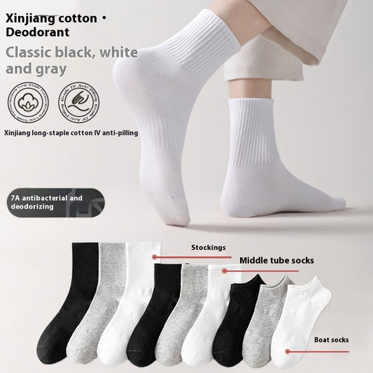 Men’s Thin Knee-high Socks – Antibacterial Sweat-Absorbing Deodorant Cotton Socks