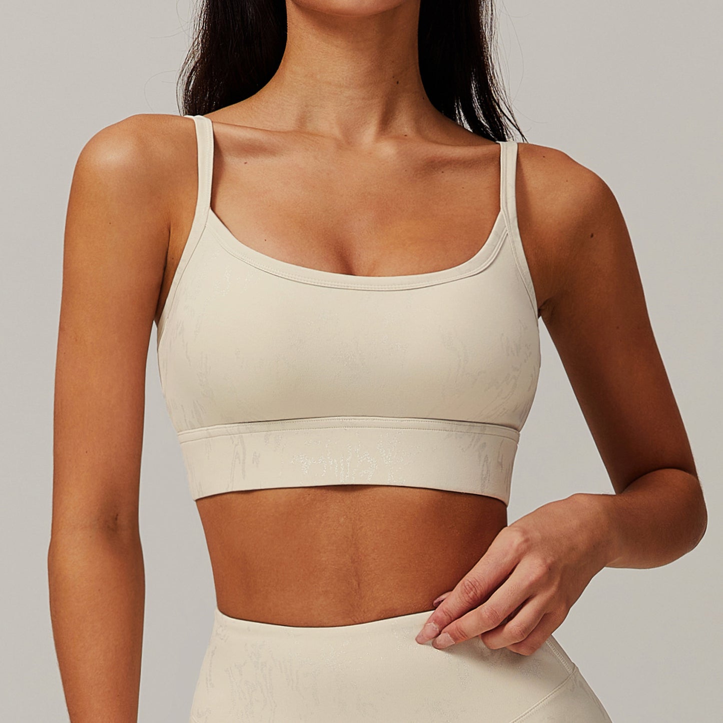 Bronzing Beauty Back Sports Bra – Full Cup Nude Feel Running & Workout Underwear