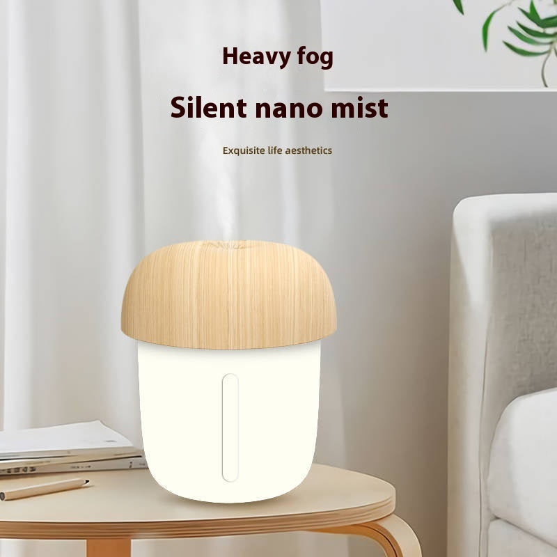 Mushroom Mini USB Humidifier – Portable Desktop & Car Air Diffuser with Ambient Light