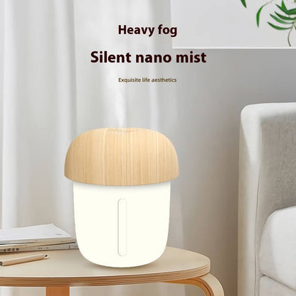 Mushroom Mini USB Humidifier – Portable Desktop & Car Air Diffuser with Ambient Light