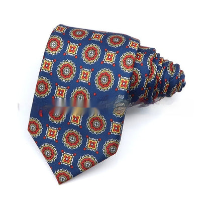 Business Polyester Men’s Printed Tie – Formal Workplace Necktie for Office & Events