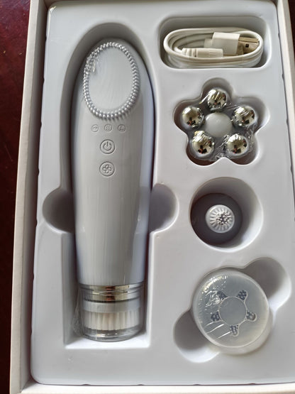 Warm Sensation Electric Facial Cleanser – Ultrasonic Pore Cleaning & Skin Care Brush