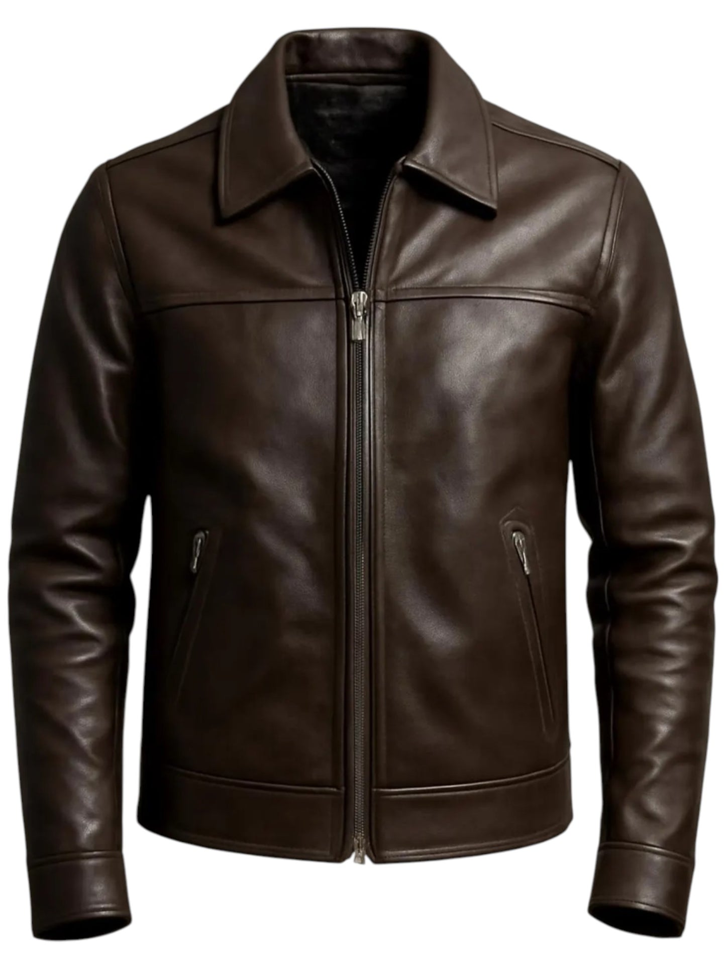 Men's Dark Brown Cowhide Leather Jacket – Handmade in Pakistan, Genuine Biker Style Outerwear, Durable & Stylish Motorcycle Jacket