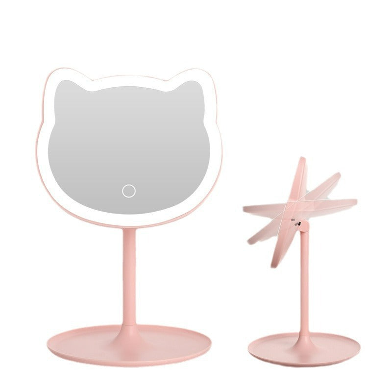 Rechargeable LED Makeup Beauty Mirror – Portable Fill Light Cosmetic Mirror for Bedroom & Students