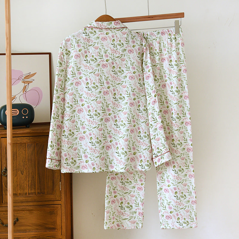 Summer Cotton Loungewear Suit – Thin Breathable Plus Size Pajamas for Women