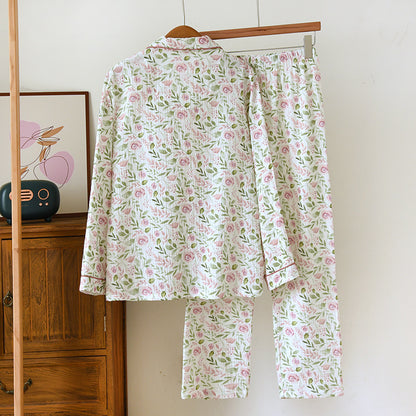 Summer Cotton Loungewear Suit – Thin Breathable Plus Size Pajamas for Women