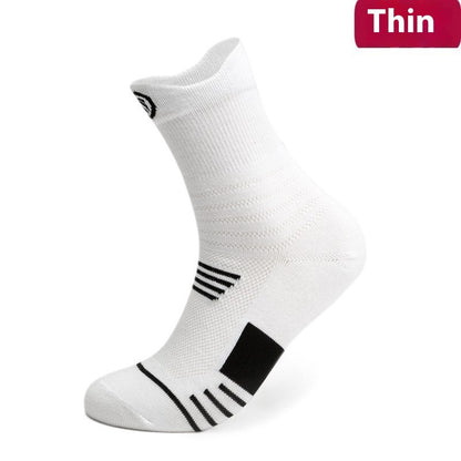 Men’s Running & Basketball Socks – Thick Towel Bottom Sweat-Absorbing Sports Stockings