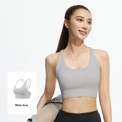 Mesh Cross Sports Bra – Beautiful Back Full Cup with Chest Pad, No Steel Ring
