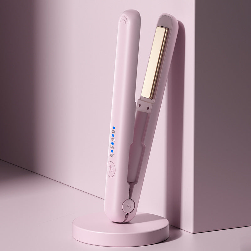 Wireless Hair Straightener & Curler | Dual-Use Charging Portable Styling Tool