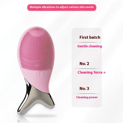 Silicone Ultrasonic Facial Cleansing Brush – Electric Vibration Pore Cleaner & Skin Massager