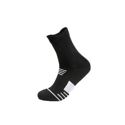 Men’s Thick Towel Bottom Sports Socks – Quick-Dry Mid-Calf & Short Running Socks