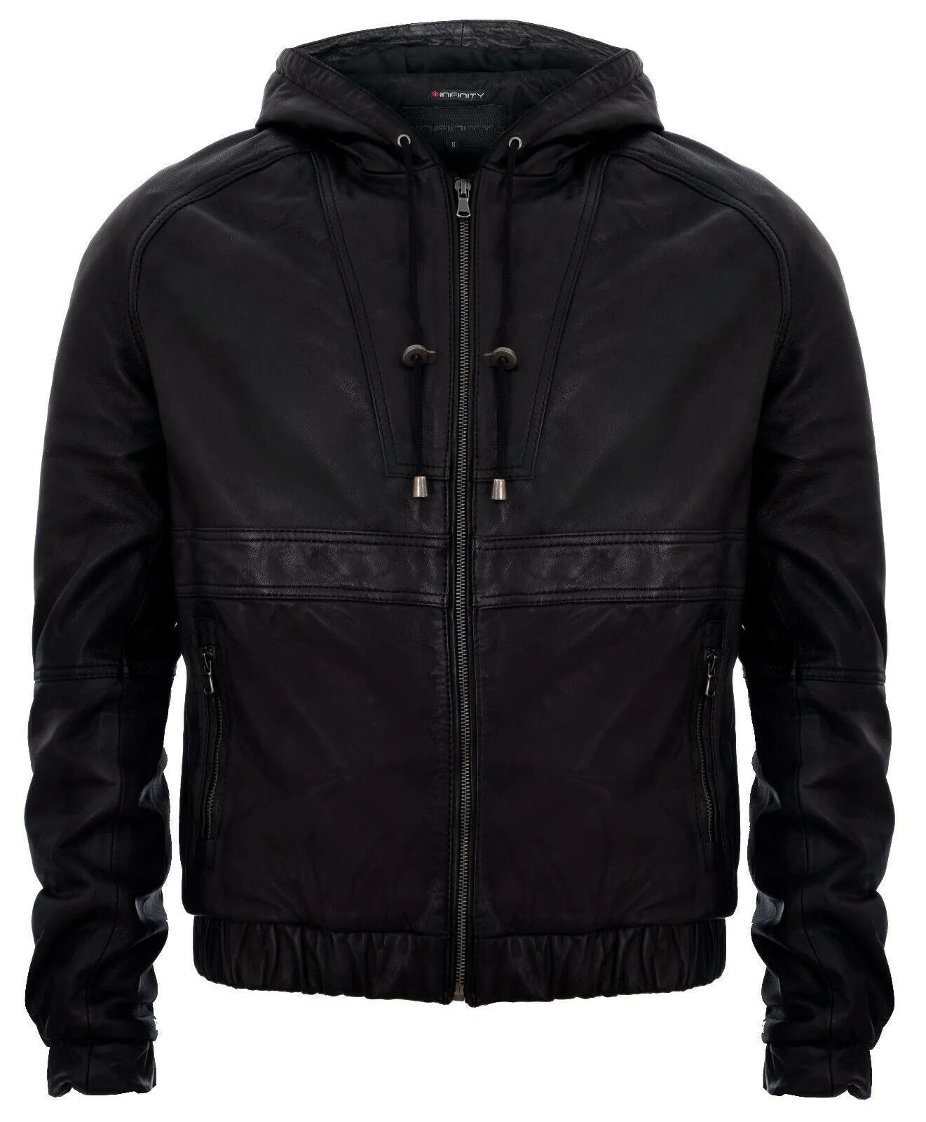Men’s Casual Leather Hooded Bomber Jacket Odesa | Nappa Lamb Leather