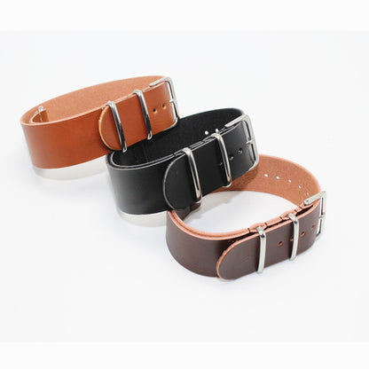Zulu Leather Watch Strap – Black & Brown PU Replacement Bands for Men’s & Women’s Watches