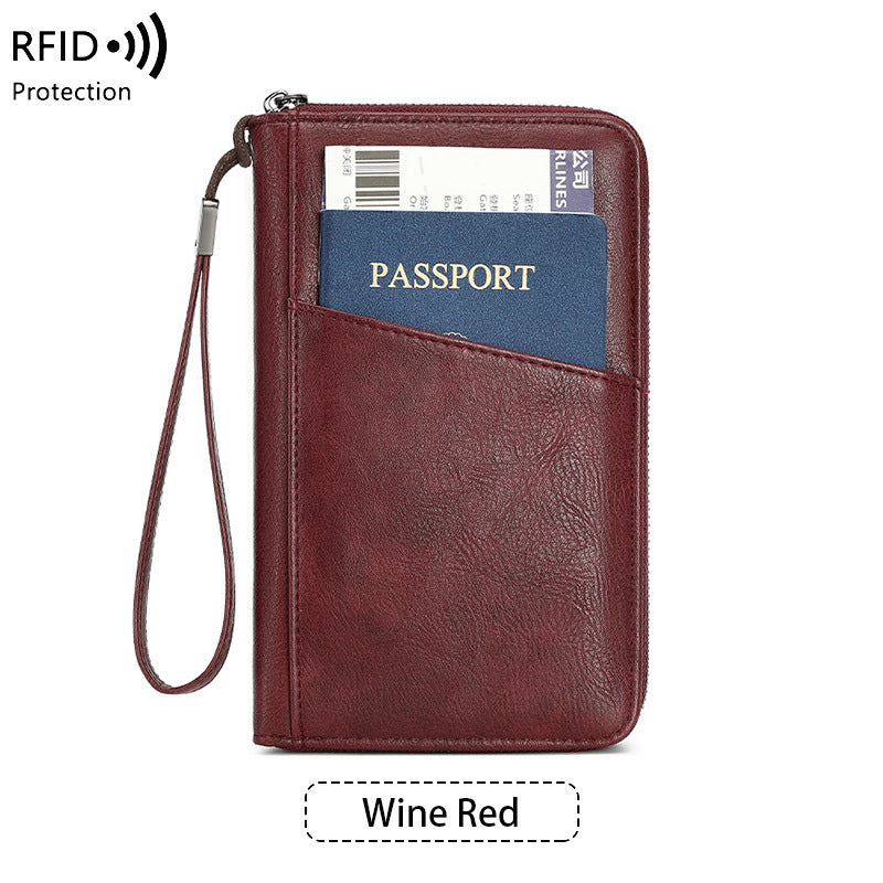 Fashion Versatile Passport Wallet – Waterproof Anti-theft Travel Document Holder