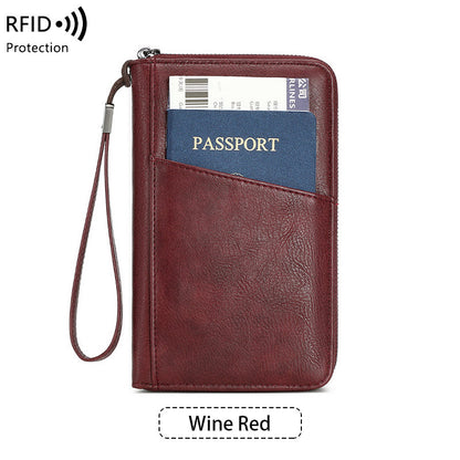 Fashion Versatile Passport Wallet – Waterproof Anti-theft Travel Document Holder