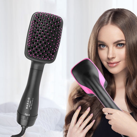 2-in-1 Hot Air Comb – Multifunctional Hair Dryer & Curling Iron for Wet & Dry Use
