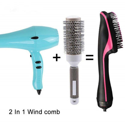 2-in-1 Hot Air Comb – Multifunctional Hair Dryer & Curling Iron for Wet & Dry Use