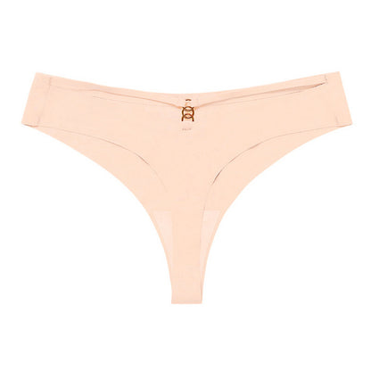 6PCS Women’s Seamless Ice Silk G-String Thong Set – Sexy Low-Waist Hollow Out T-Back Underwear