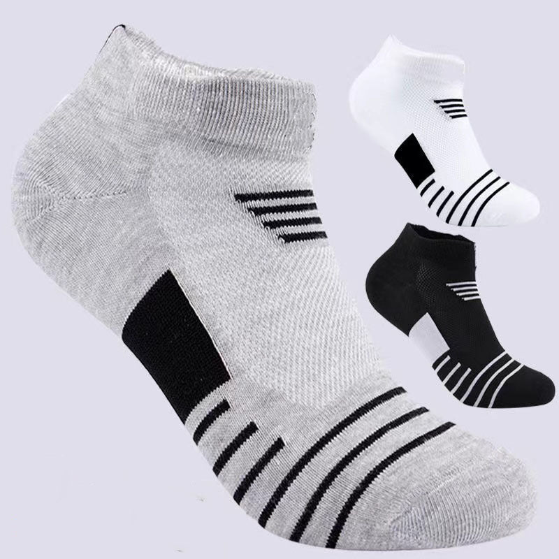 Men’s Thick Towel Bottom Sports Socks – Quick-Dry Mid-Calf & Short Running Socks