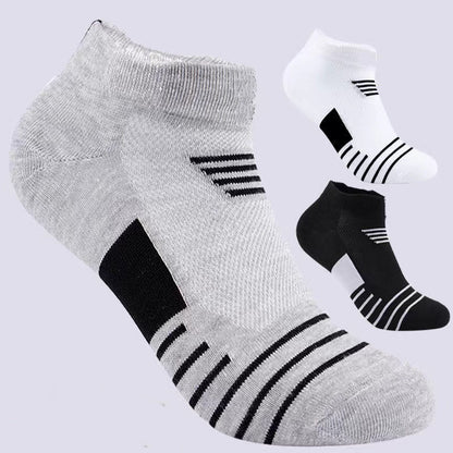 Men’s Thick Towel Bottom Sports Socks – Quick-Dry Mid-Calf & Short Running Socks