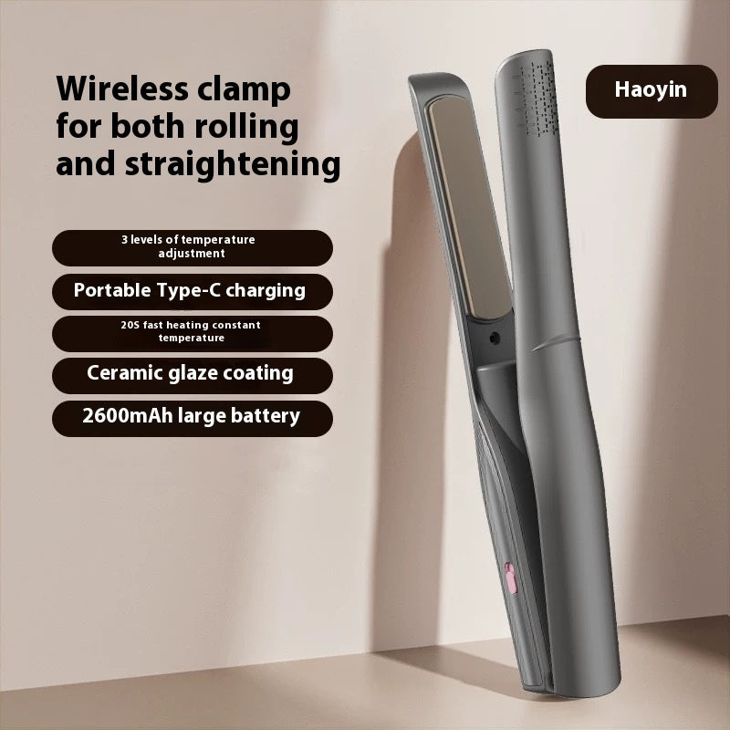 Radio Splint Portable Hair Straightener – USB Charging Wireless Styling Tool