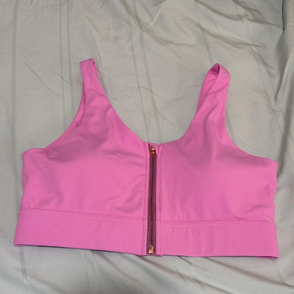 Cloud Activewear Sports Bra – Blue & Pink Nylon Spandex Fitness Top