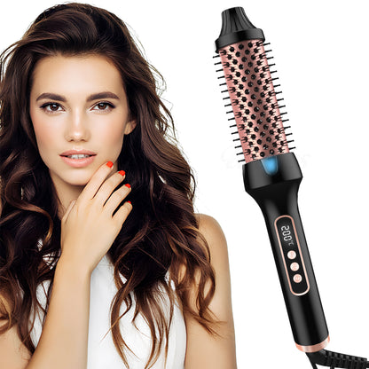 Roller Comb Anion Hair Straightener & Curler with Dual PTC Heater, 9-Temperature Control