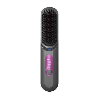 Wireless Hair Straightener Comb with Adjustable Anion Technology – Portable Rechargeable Styling Tool