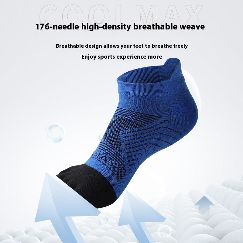 Men’s Sports Marathon Toe Socks – CoolMax Quick-Dry Breathable Running Socks