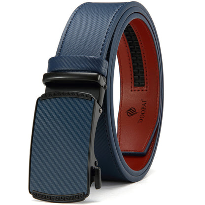 Men’s Genuine Leather Belt – Automatic Alloy Buckle Business & Casual