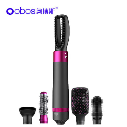 5-in-1 Hot Air Comb Curler & Hair Dryer – Negative Ion Styling Brush with 3 Speed Adjustment (US Standard)