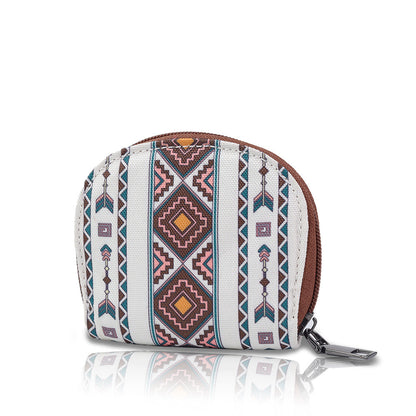 Women’s Lightweight Canvas Card Wallet – Portable Waterproof Retro Style