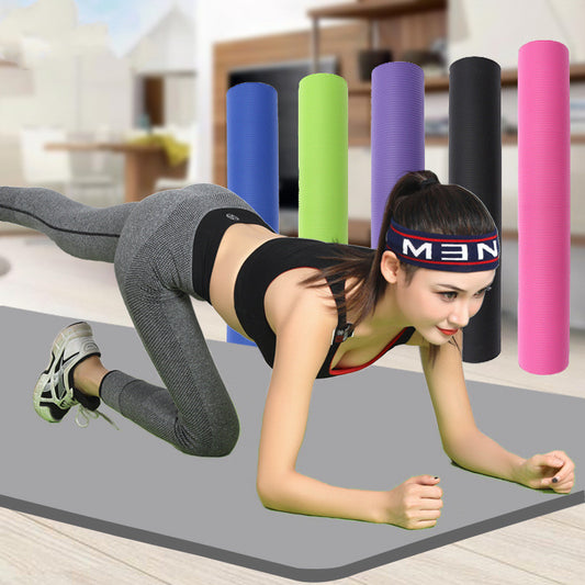 Meditation Quiet Indoor Exercise Mat – NBR 10mm Thick Yoga Set with Strap & Accessories