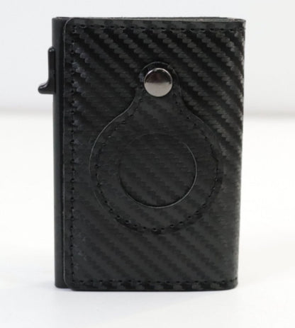 AirTag Wallet for Men – Anti-Theft RFID Slim Leather Card Holder with Money Clip & Apple AirTag Pocket