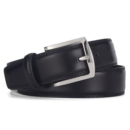 Men’s Genuine Leather Belt with Alloy Pin Buckle – Casual & Formal Wear