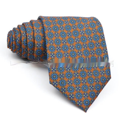 Business Polyester Men’s Printed Tie – Formal Workplace Necktie for Office & Events