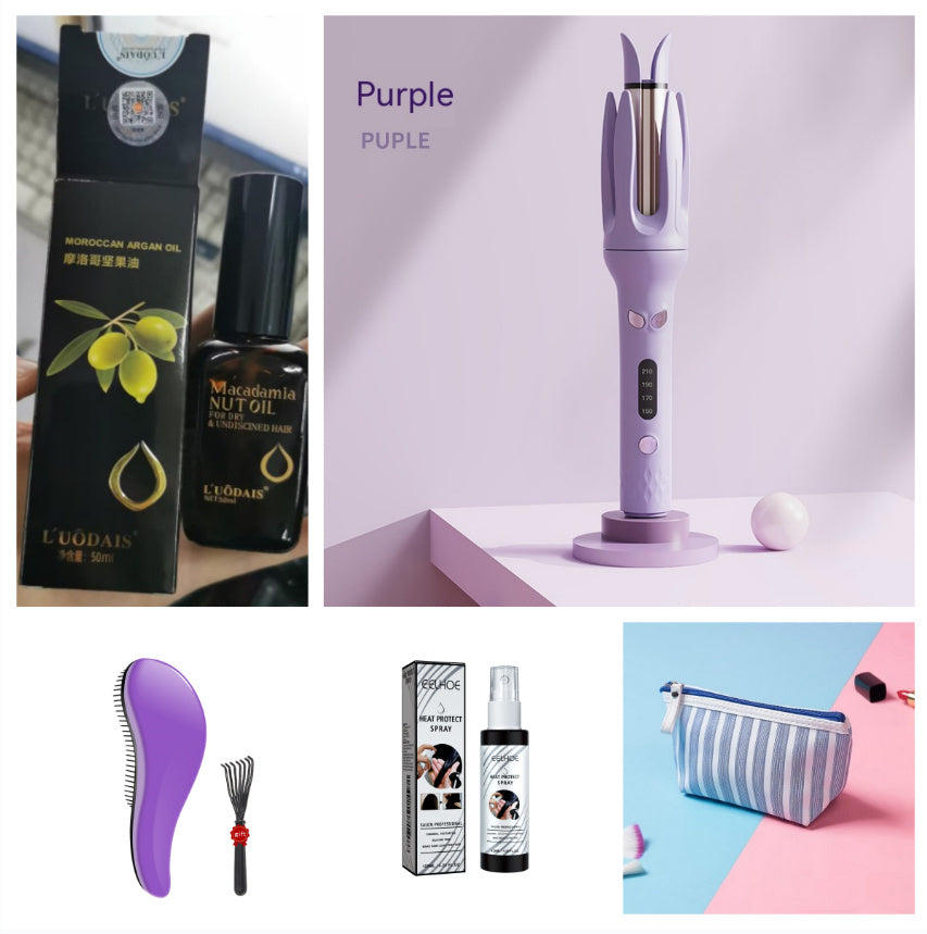 Full-Automatic Hair Curler – Lazy Egg Roll Large Wave Curling Iron with Ceramic Glaze Panel