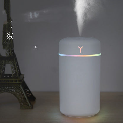 Portable Car Humidifier – Rechargeable Silent Aromatherapy Diffuser with 7-Color LED Light