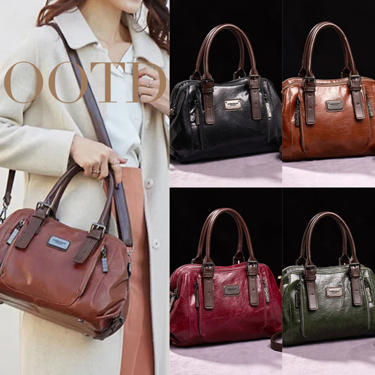 Women’s Genuine Leather Crossbody Handbag – Shoulder Tote Purse
