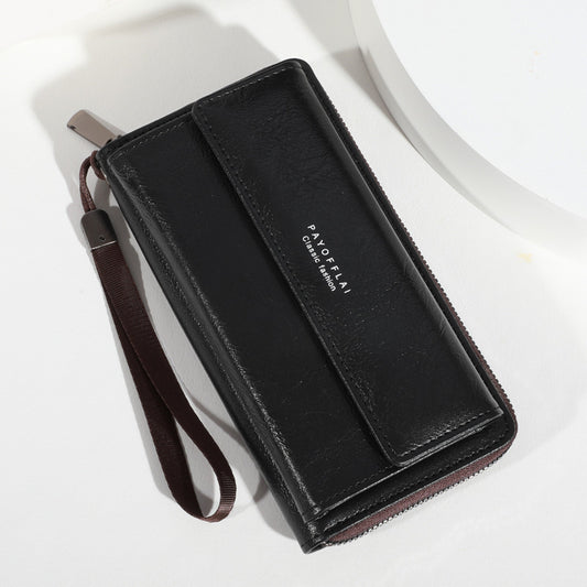 Casual Long Wallet – Large Capacity PU Leather Handbag & Mobile Coin Purse