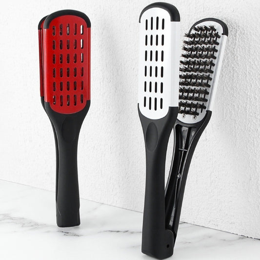 Hairdressing Clamp Comb V-Shaped Bristle Styling Straightener – Professional Salon Hair Styling Tool