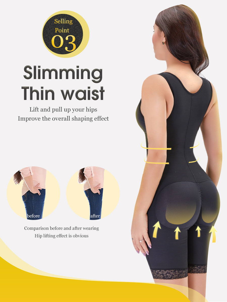 Plus Size Women’s Shapewear – Waist Trainer Body Shaper with Tummy Control & Hip Lift